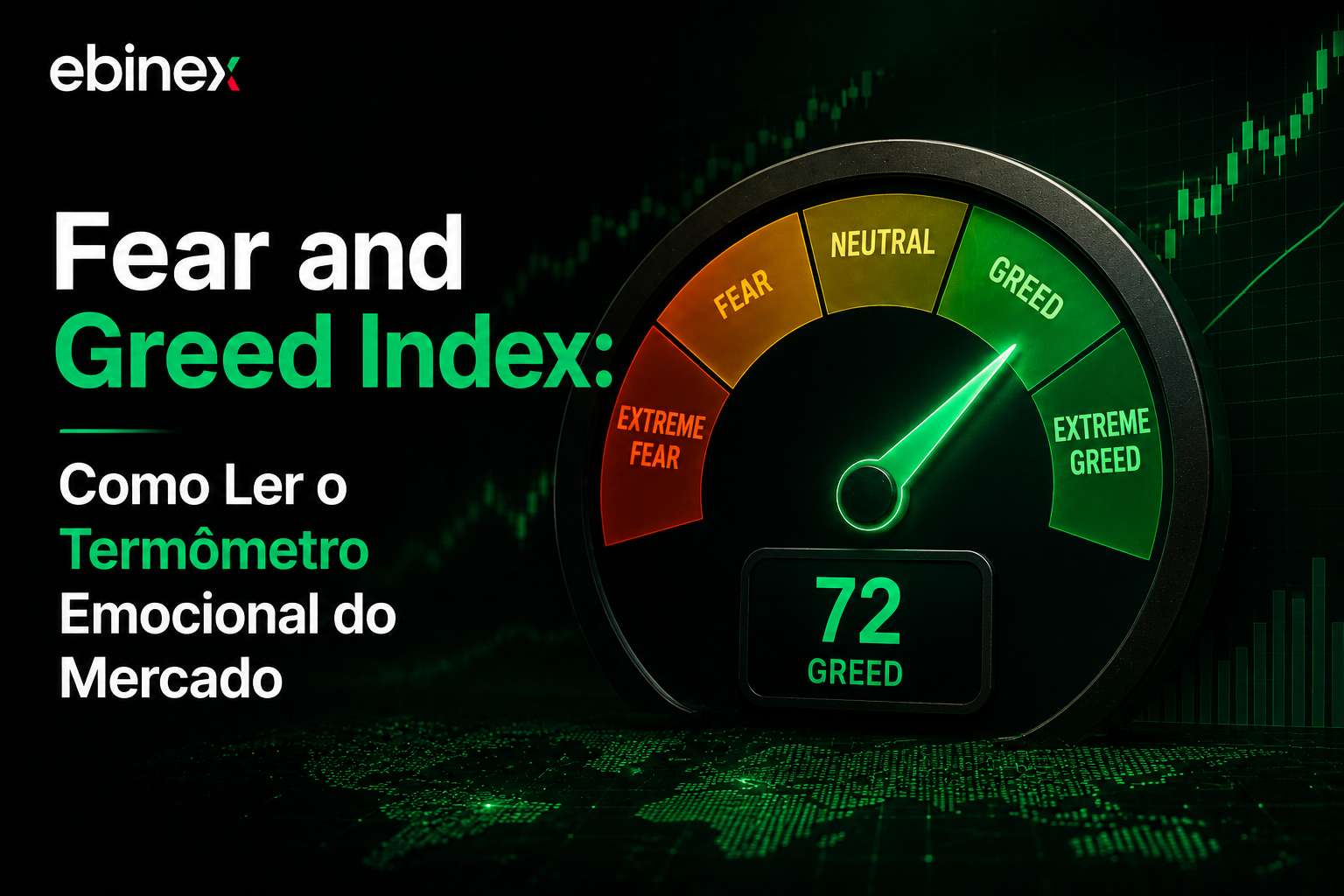 Entenda como o Fear and Greed Index mede o sentimento do mercado e por que ele não deve guiar sozinho suas entradas.